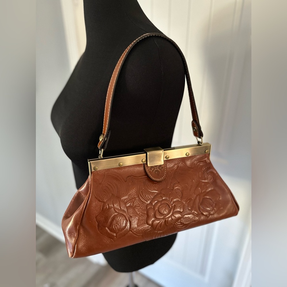 Patricia Nash Tooled Ferrara Frame Satchel